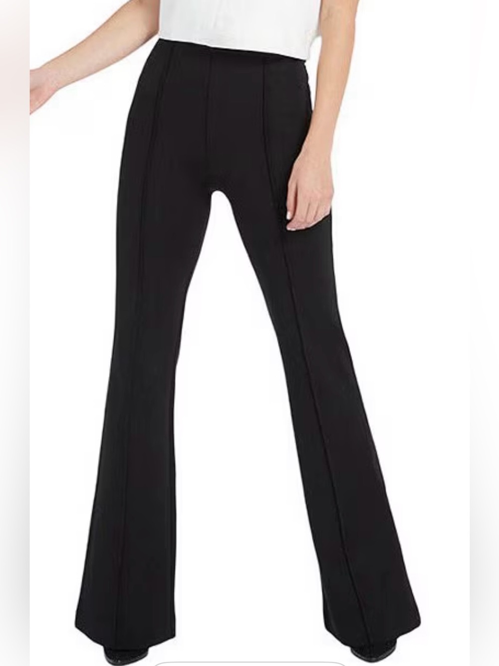 SPANX Black High-Waist Flare Ponte Pants